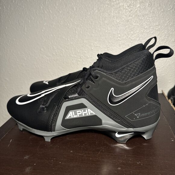 Nike Alpha Menace Pro 3 Shadow Black Football Cleats CT6649-010 Men’s 14 - Picture 3 of 6